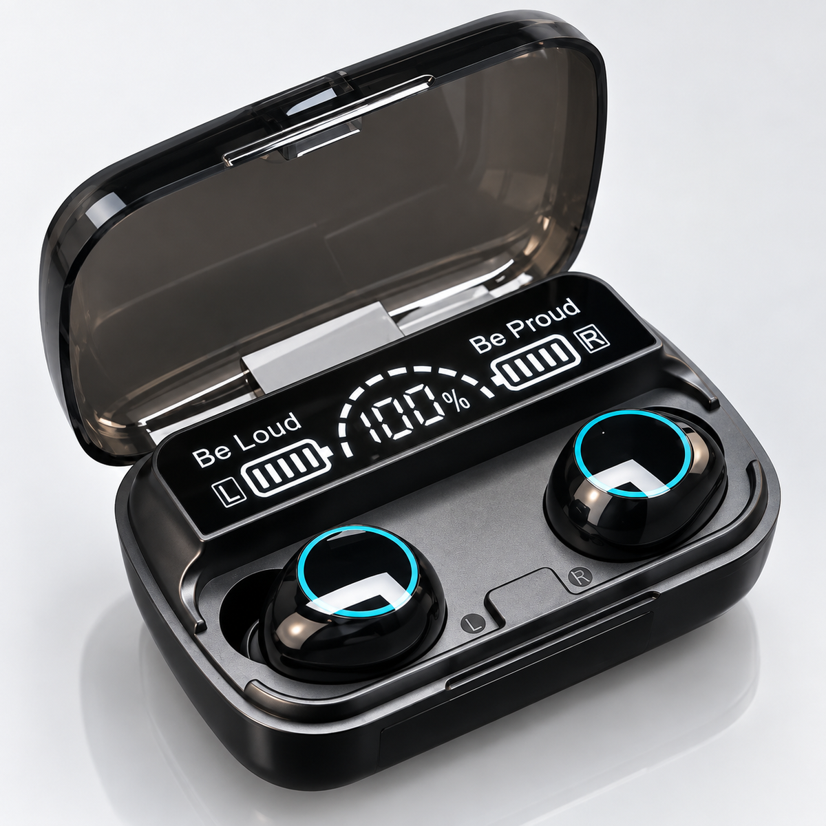 A V5.3 True Wireless Gaming Earbuds with LED Battery Display and ENC Noise Reduction
